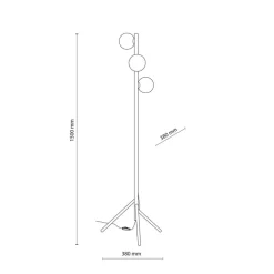 Lampa podłogowa ESTERA WOOD orzech 3xG9