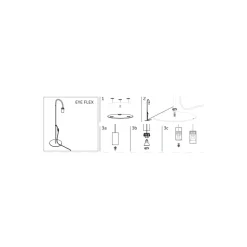 Lampa Podłogowa EYE FLEX Czarny 1xGU10