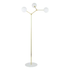 Lampa Podłogowa FAIRY Złoty Szklane Klosze 3xG9 150cm