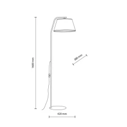 Lampa podłogowa FORMO czarna 1xE27