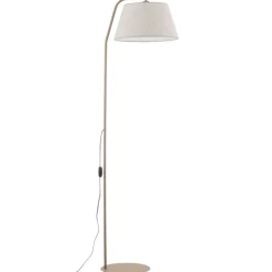 Lampa podłogowa FORMO sabia beżowa abażur len 1xE27