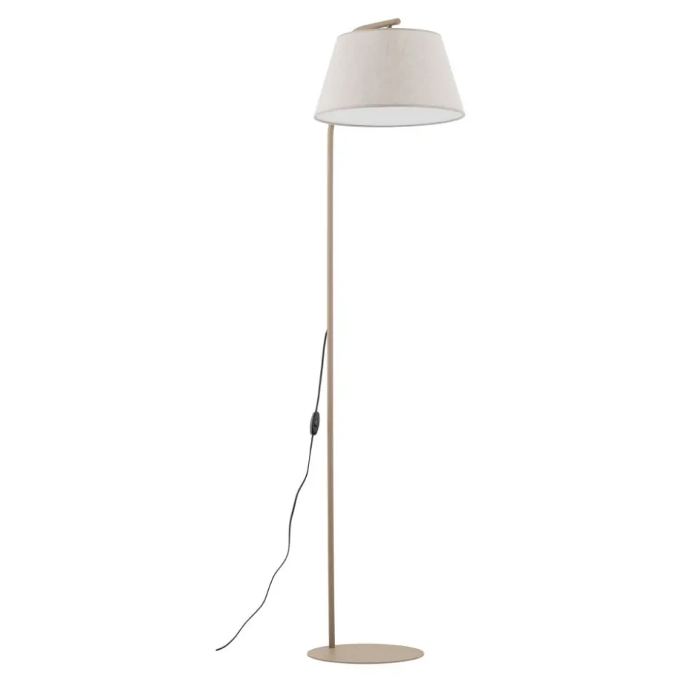 Lampa podłogowa FORMO sabia beżowa abażur len 1xE27