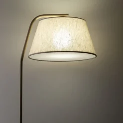 Lampa podłogowa FORMO sabia beżowa abażur len 1xE27