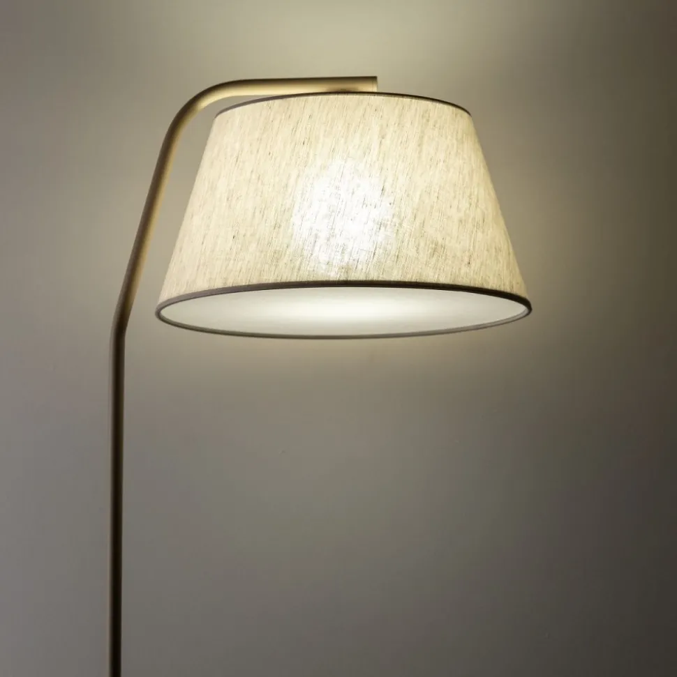 Lampa podłogowa FORMO sabia beżowa abażur len 1xE27