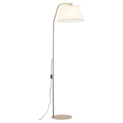 Lampa podłogowa FORMO sabia beżowa abażur len 1xE27