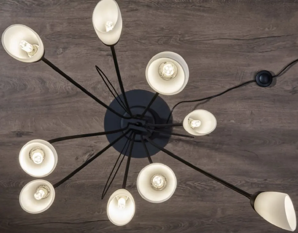 Lampa podłogowa GLORIOSA czarny mat 9xG9