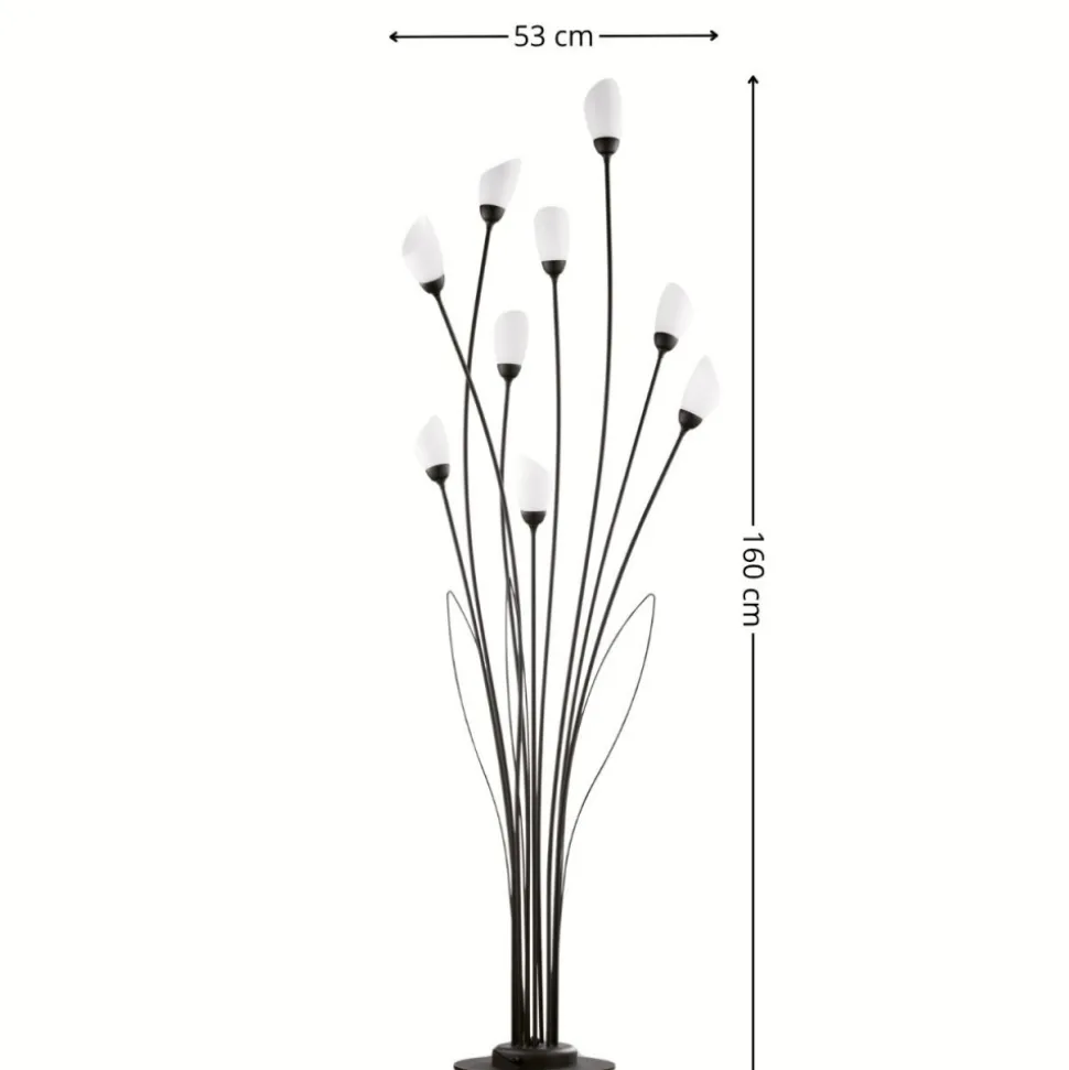 Lampa podłogowa GLORIOSA czarny mat 9xG9