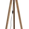Lampa Podłogowa GRAND Orzech Brązowy Len Abażur 1xE27 150cm