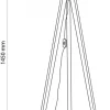 Lampa Podłogowa GRAND Sosna Brązowy Len Abażur 1xE27 150cm