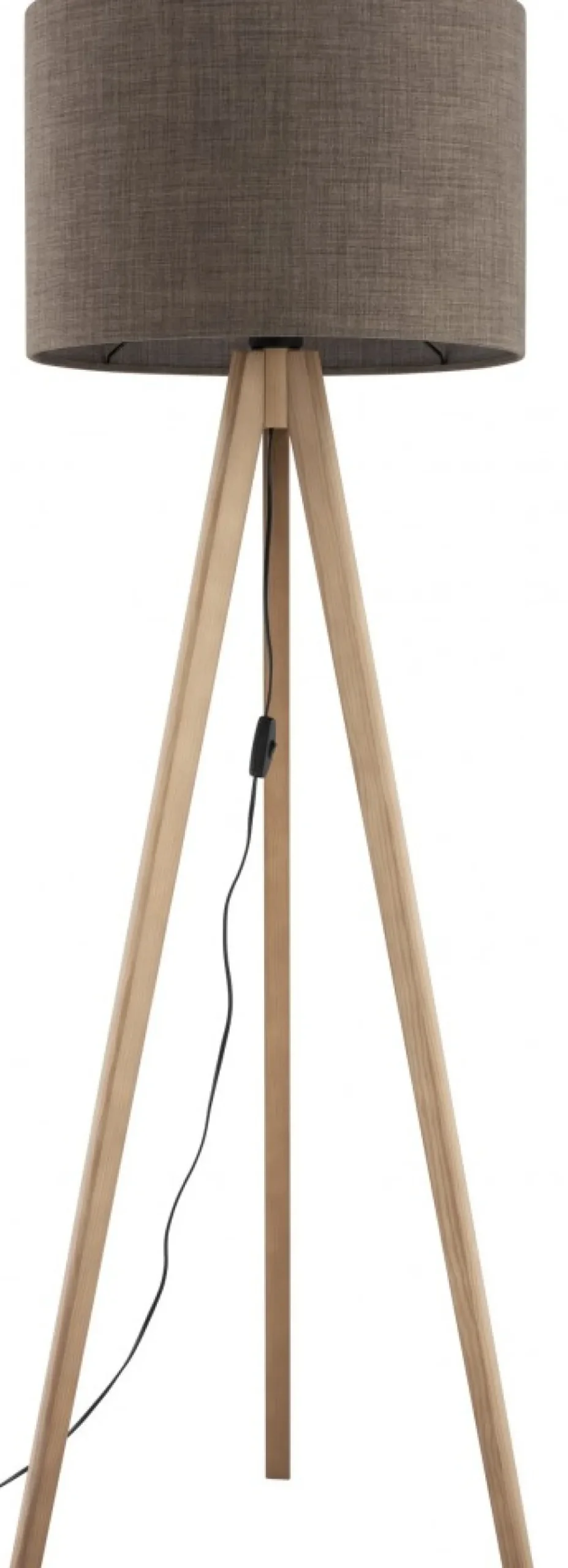 Lampa Podłogowa GRAND Sosna Brązowy Abażur 1xE27 150cm