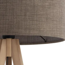 Lampa Podłogowa GRAND Sosna Brązowy Abażur 1xE27 150cm