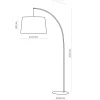 Lampa Podłogowa HANG Czarny Abażur 1xE27 200cm