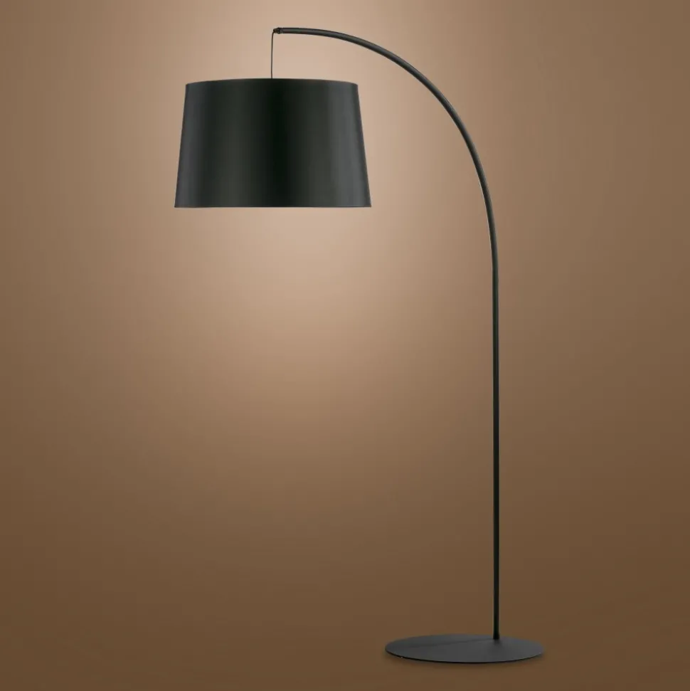 Lampa Podłogowa HANG Czarny Abażur 1xE27 200cm