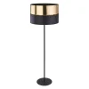 Lampa Podłogowa HILTON Czarny Złoty Abażur 1xE27 159cm