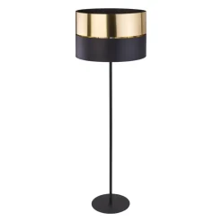 Lampa Podłogowa HILTON Czarny Złoty Abażur 1xE27 159cm