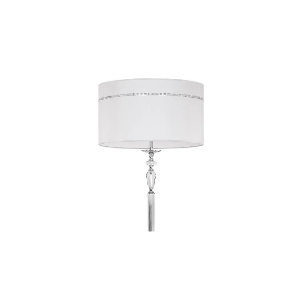 Lampa Podłogowa HILTON Srebrny Szary Abażur 3xE27 168 cm