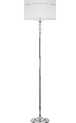 Lampa Podłogowa HILTON Srebrny Szary Abażur 3xE27 168 cm