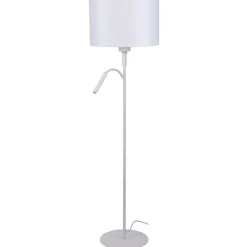 Lampa Podłogowa HOTEL PLUS Biały Abażur 1xE27 1xG9 168cm