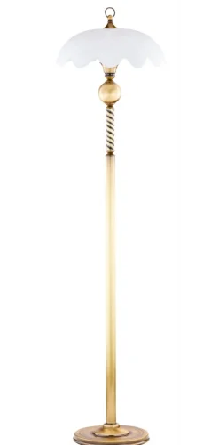 Lampa Podłogowa JUPITER Patyna Biały Szklany Klosz 1xE27 152 cm