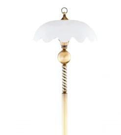 Lampa Podłogowa JUPITER Patyna Biały Szklany Klosz 1xE27 152 cm