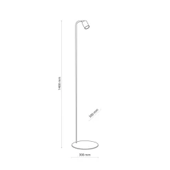Lampa Podłogowa LOGAN Czarny 1xGU10 140cm