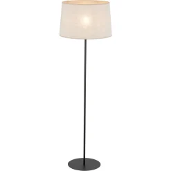 Lampa Podłogowa MAJA Czarny Beżowy Abażur 1xE27 148cm