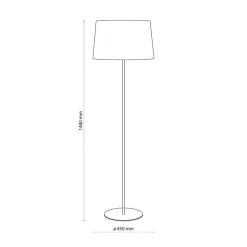 Lampa Podłogowa MAJA Czarny Beżowy Abażur 1xE27 148cm
