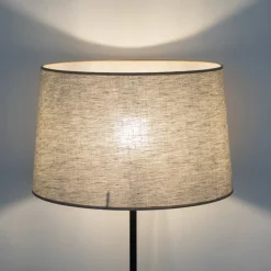 Lampa Podłogowa MAJA Czarny Beżowy Abażur 1xE27 148cm