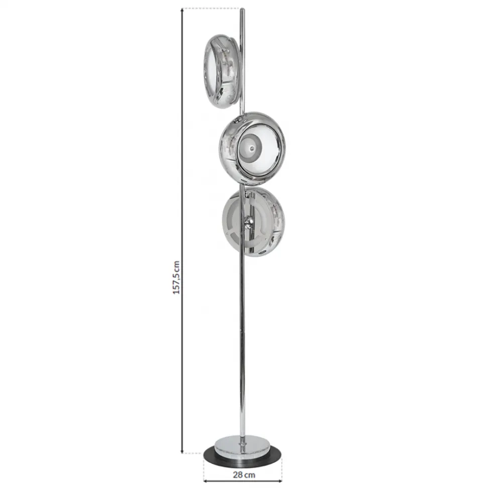 Lampa Podłogowa MERCURIO Srebrny 36W LED