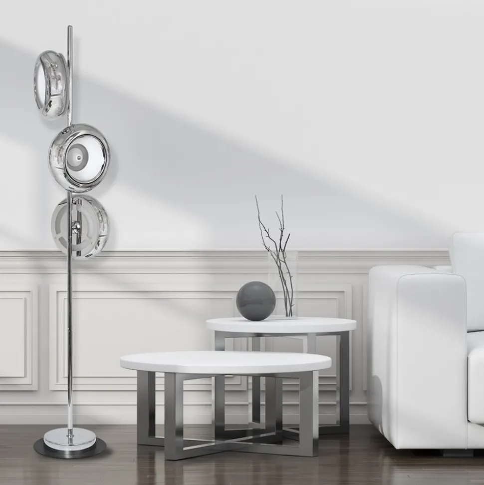 Lampa Podłogowa MERCURIO Srebrny 36W LED