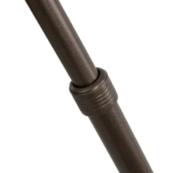 Lampa podłogowa MOBY brązowa abażur len 1xE27