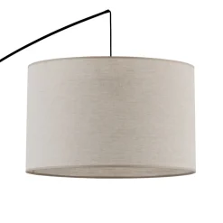 Lampa Podłogowa MOBY Czarny Beżowy Abażur 1xE27 245cm