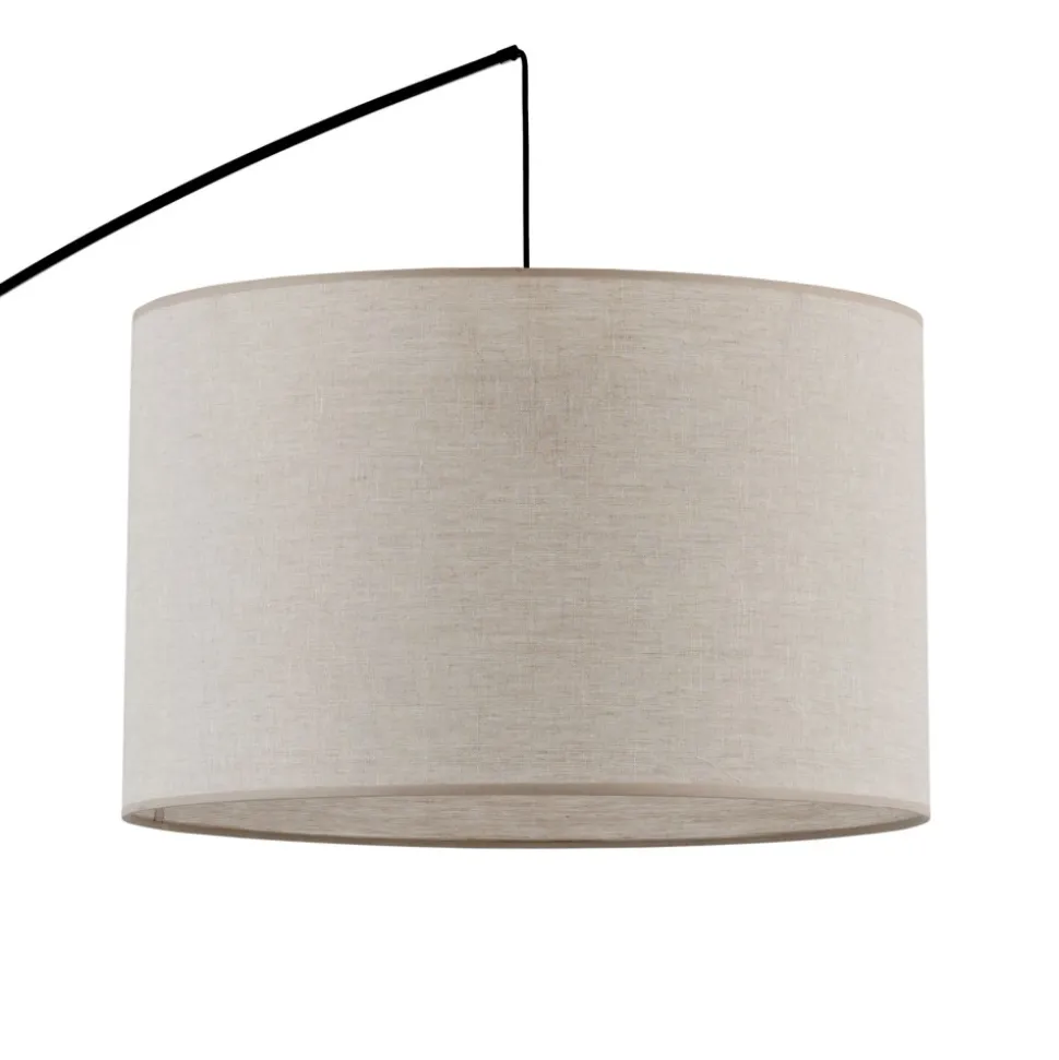 Lampa Podłogowa MOBY Czarny Beżowy Abażur 1xE27 245cm