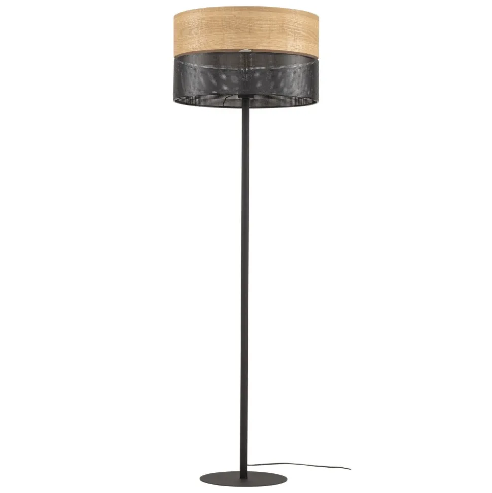 Lampa Podłogowa NICOL Czarny Boho Abażur 1xE27 159cm
