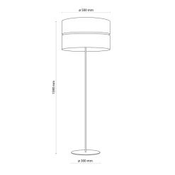 Lampa Podłogowa NICOL Czarny Boho Abażur 1xE27 159cm