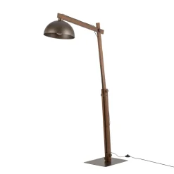 Lampa Podłogowa OSLO Brązowy Metalowy Klosz 1xE27 180cm