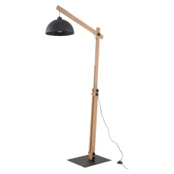 Lampa Podłogowa OSLO Czarny Metalowy Klosz 1xE27 180cm