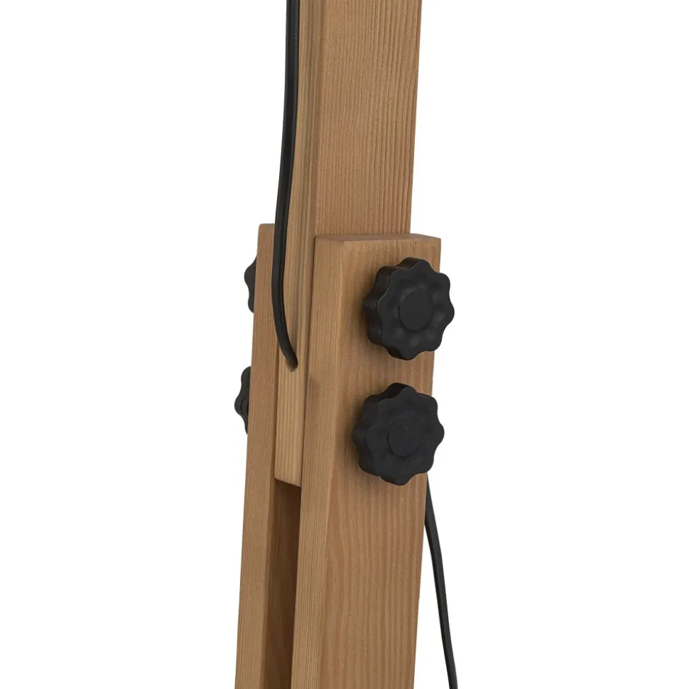Lampa Podłogowa OSLO Czarny Metalowy Klosz 1xE27 180cm