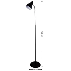Lampa podłogowa PARG czarna 1xE27