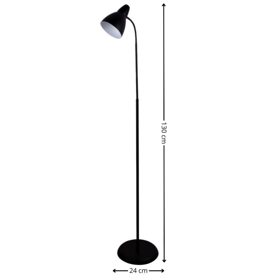 Lampa podłogowa PARG czarna 1xE27