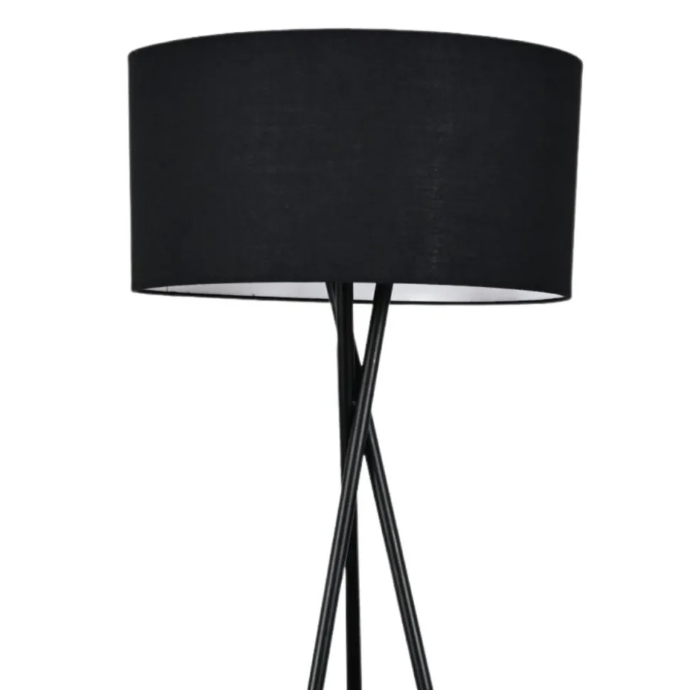 Lampa podłogowa PAVAO czarna 1xE27