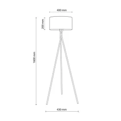 Lampa podłogowa PAVAO czarna 1xE27