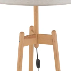 Lampa Podłogowa PEREZ Brązowy Beżowy Abażur 1xE27 168cm