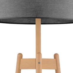 Lampa Podłogowa PEREZ Brązowy Szary Abażur 1xE27 168cm