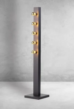 Lampa Podłogowa PHOENIX Czarny 5xE14 125cm