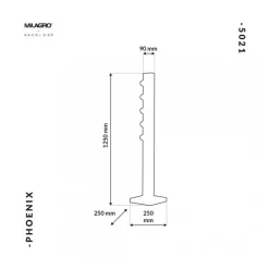 Lampa Podłogowa PHOENIX Czarny 5xE14 125cm
