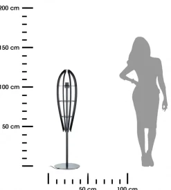 Lampa podłogowa Plywood 120 cm czarna