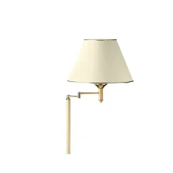 Lampa Podłogowa Regulowana CLASSIC Złoty Beżowy Abażur 1xE27 158 cm