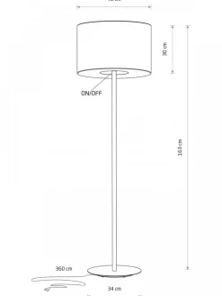 Lampa podłogowa SANTANA kremowa 1xE27