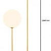 Lampa Podłogowa SELEN Złoty Biały Szklane Klosze 2xG9 136 cm